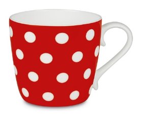 Colours/Polka dots/strawberry - hrnek