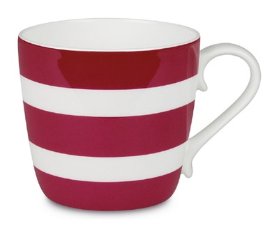 Colours/Polka stripes/ruby - hrnek