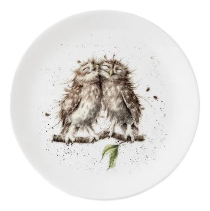 Porcelánový talíř - Sovy
