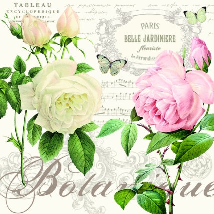 Papírový ubrousek Jardin Botanique
