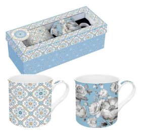 Porcelánové hrnky Blue Baroque