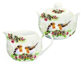 Cukřenka a mléčenka Winter Robins v dárkovém balení