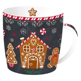 Porcelánový hrnek v plechové krabičce Gingerbread