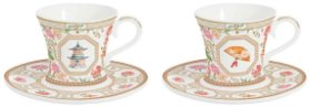 Porcelánové šálky a podšálky Jardins D´Orient