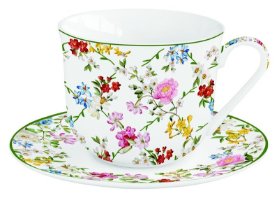 Porcelánový šálek a podšálek Garden Dreams