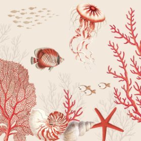 Papírový ubrousek Coral Reef