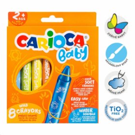 Carioca voskovky Baby Wild - 8 ks