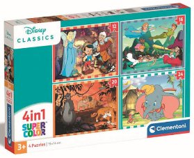 Puzzle Disney 4v1 (12+16+20+24 dílků)