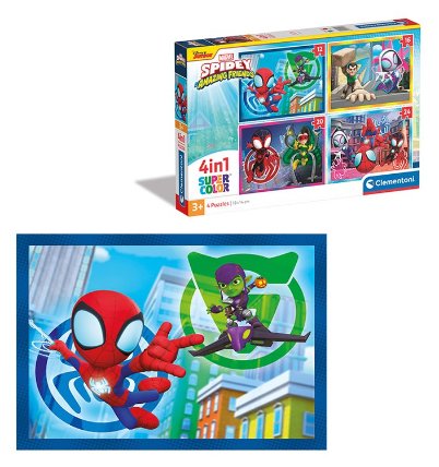Puzzle Spidey a jeho úžasní přátelé 4v1 (12+16+20+24 dílků)