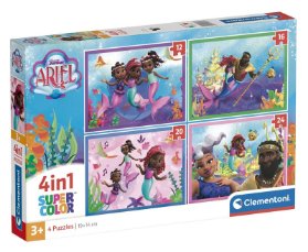 Puzzle Disney Ariel 4v1 (12+16+20+24 dílků)