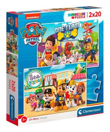 Clementoni Puzzle - Tlapková patrola 2 x 20 dílků