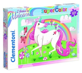 Puzzle Clementoni Supercolor Jednorožec / 104 dílků