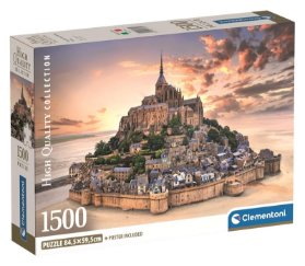 Puzzle Mont Saint-Michel při východu slunce 1500 dílků