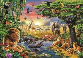 Puzzle Africké setkání 2000 dílků