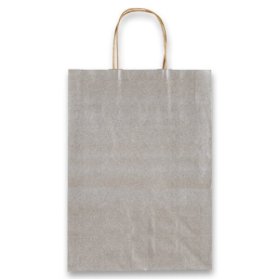 Dárková taška Allegra 220 x 100 x 270 mm, velikost S stříbrná, S
