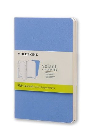 Moleskine Volant zápisník modrý světle S, čistý (2 ks )