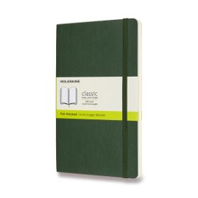 Moleskine Zápisník zelený L, čistý, měkký