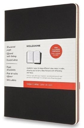 Moleskine Sešity 2ks plánovací linkované černé /červené XL