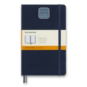 Moleskine Zápisník Expanded modrý L, linkovaný, tvrdý