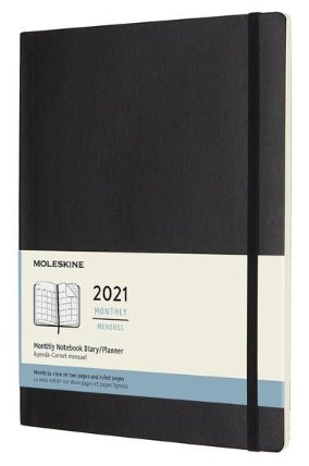 Moleskine Diář 2021 černý XL, měsíční, měkký