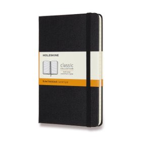 Moleskine Zápisník černý M, linkovaný, tvrdý