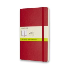 Moleskine Zápisník červený L, čistý, měkký
