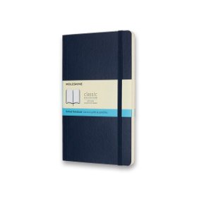 Moleskine: Zápisník měkký tečkovaný modrý L