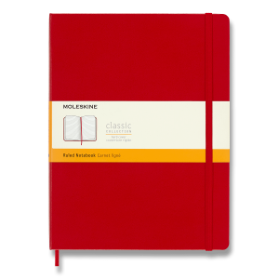 Moleskine Zápisník červený XL, linkovaný, tvrdý