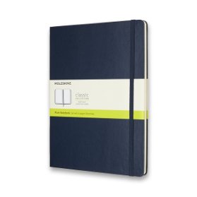 Moleskine Zápisník modrý XL, čistý, tvrdý