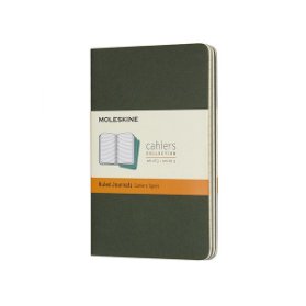 Moleskine Sešity 3 ks zelené S, linkované