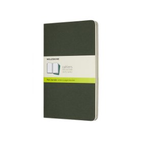 Moleskine Sešity 3 ks zelené L, čisté