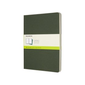 Moleskine Sešity 3 ks zelené XL, čisté