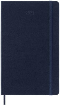 Moleskine Horizontální diář 2023 modrý L, týdenní, tvrdý