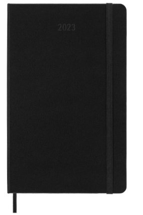Moleskine Vertikální diář 2023 černý L, týdenní, tvrdý