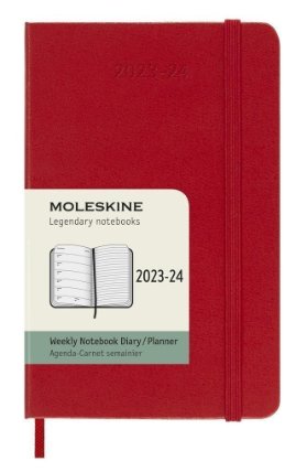 18měsíční plánovací zápisník Moleskine 2023-2024 tvrdý červený S