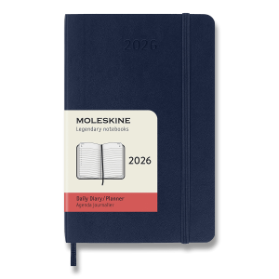 Diář Moleskine 2026 - měkké desky, S, denní, modrý