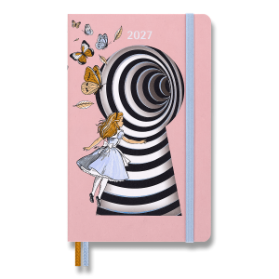Diář Moleskine Alice in Wonderland 2027 - tvrdé desky, L, týdenní