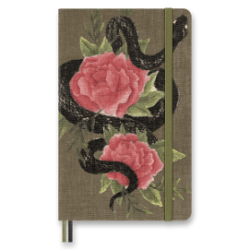 Zápisník Moleskine Snake Roses - L, linkovaný, sběratelská edice