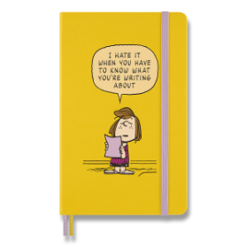 Zápisník Moleskine Peanuts - L, linkovaný, žlutý