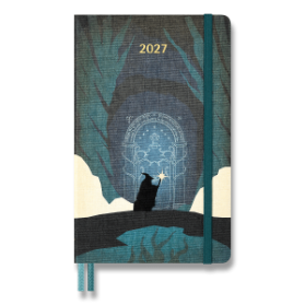 Diář Moleskine 2027 - tvrdé desky, L, týdenní, horizontální, černý