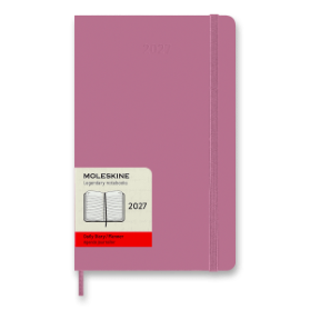 Diář Moleskine Colored Patterned 2027 - tvrdé desky, L, denní, růžový
