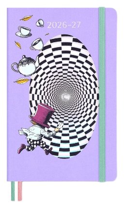 18měsíční diář Moleskine Alice in Wonderland 2026-27 - tvrdé desky, L, týdenní