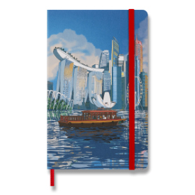Zápisník Moleskine I am Singapore - tvrdé desky, L, linkovaný