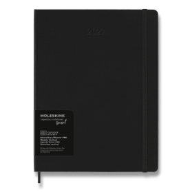 Diář+ Moleskine Smart PRO 2027 - tvrdé desky, XL, týdenní, černý
