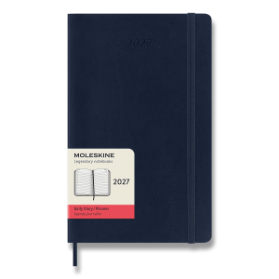 Diář Moleskine 2027 - měkké desky, L, denní, modrý