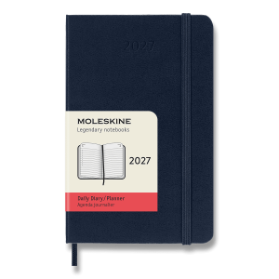 Diář Moleskine 2027 - tvrdé desky, S, denní, modrý