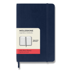 Diář Moleskine 2027 - měkké desky, S, denní, modrý