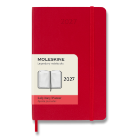 Diář Moleskine 2027 - měkké desky, S, denní, červený