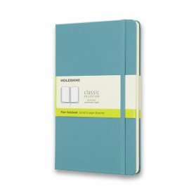 Moleskine Zápisník modrozelený L, čistý, tvrdý