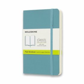 Moleskine: Zápisník měkký čistý modrozelený S